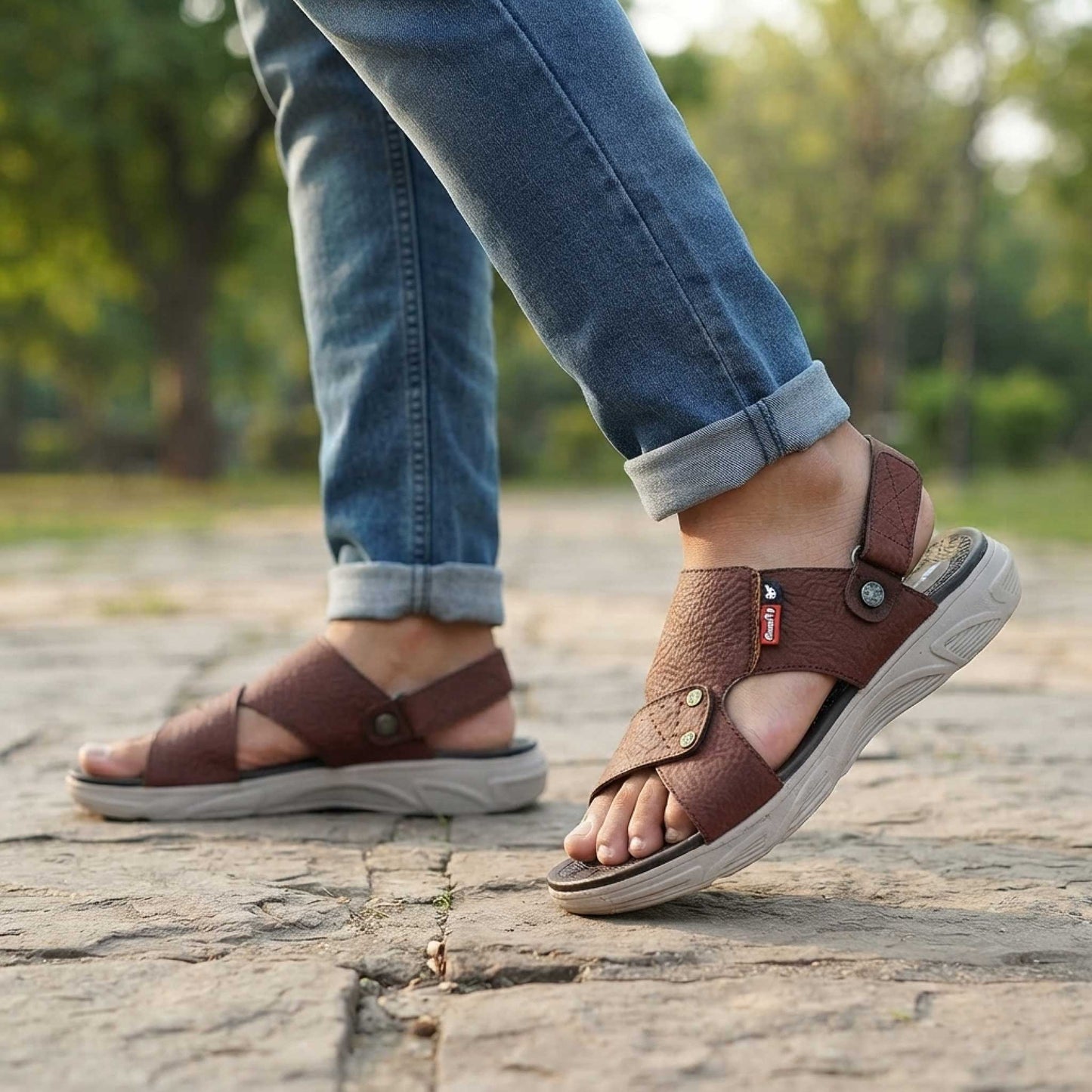 DFH-01 Leather Sandal (Chocolate)