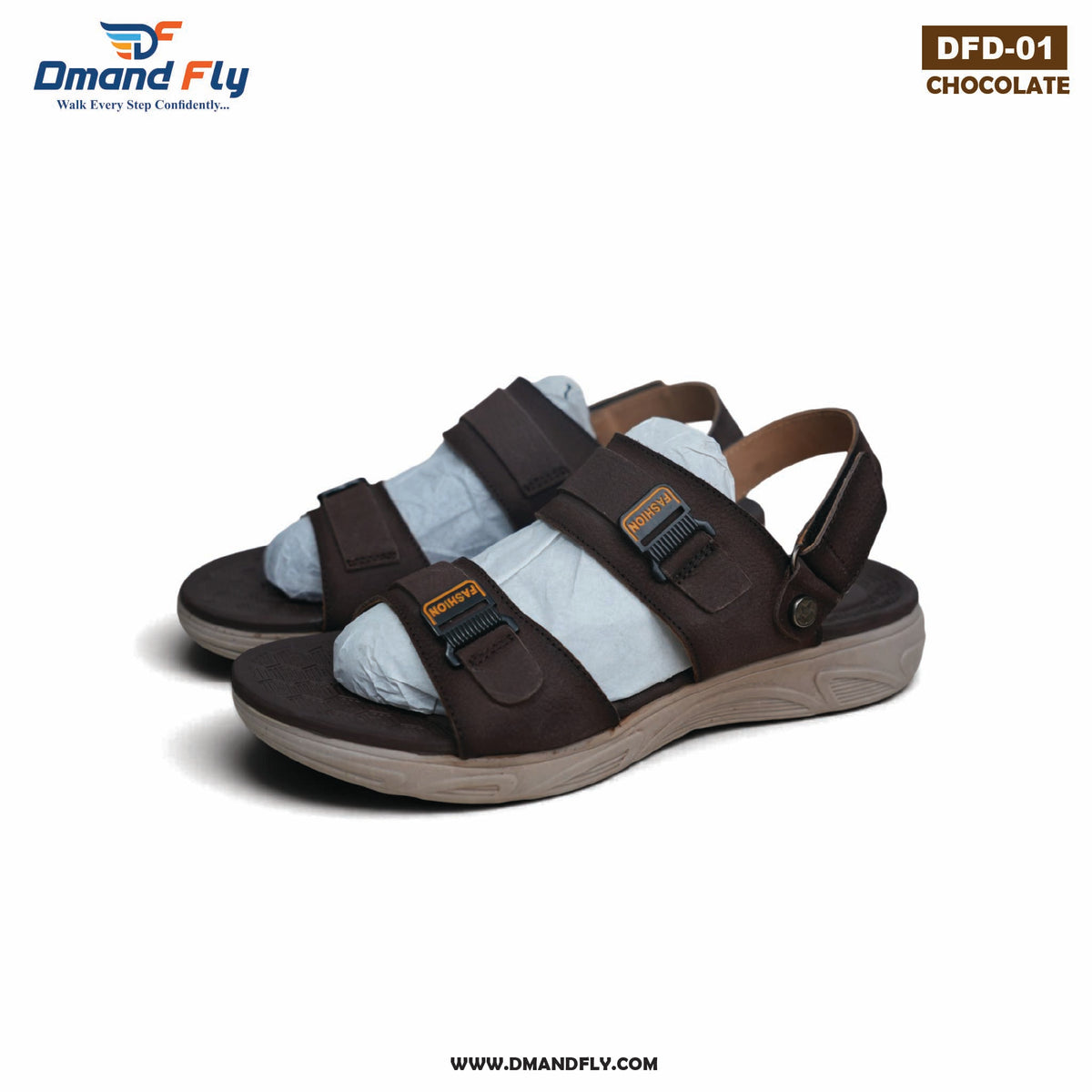 DFD-01 Original Leather Sandal  (Chocolate)