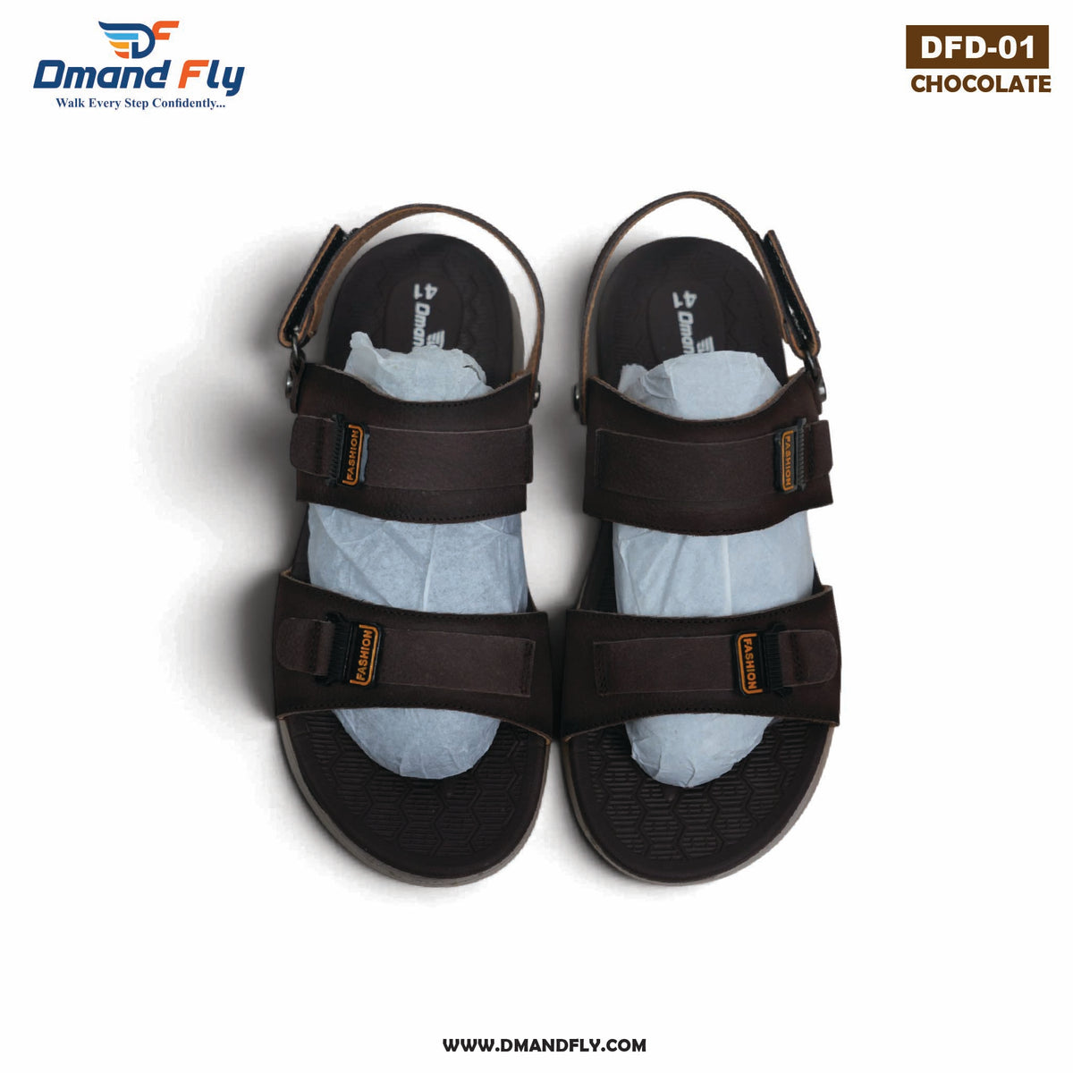 DFD-01 Original Leather Sandal  (Chocolate)