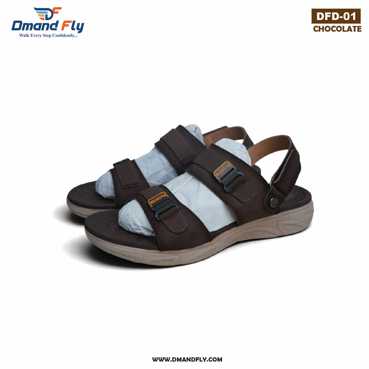 DFD-01 Original Leather Sandal  (Chocolate)