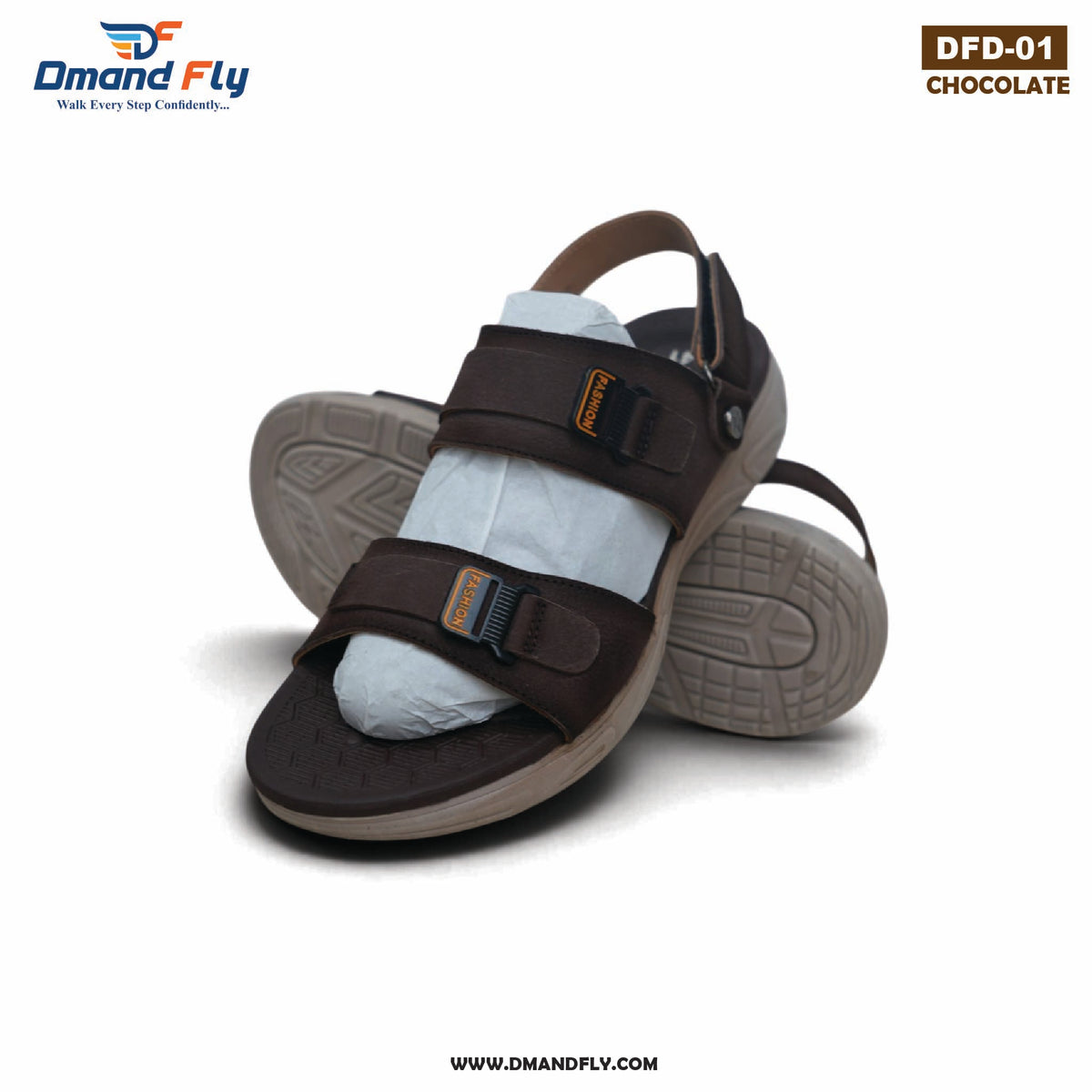 DFD-01 Original Leather Sandal  (Chocolate)