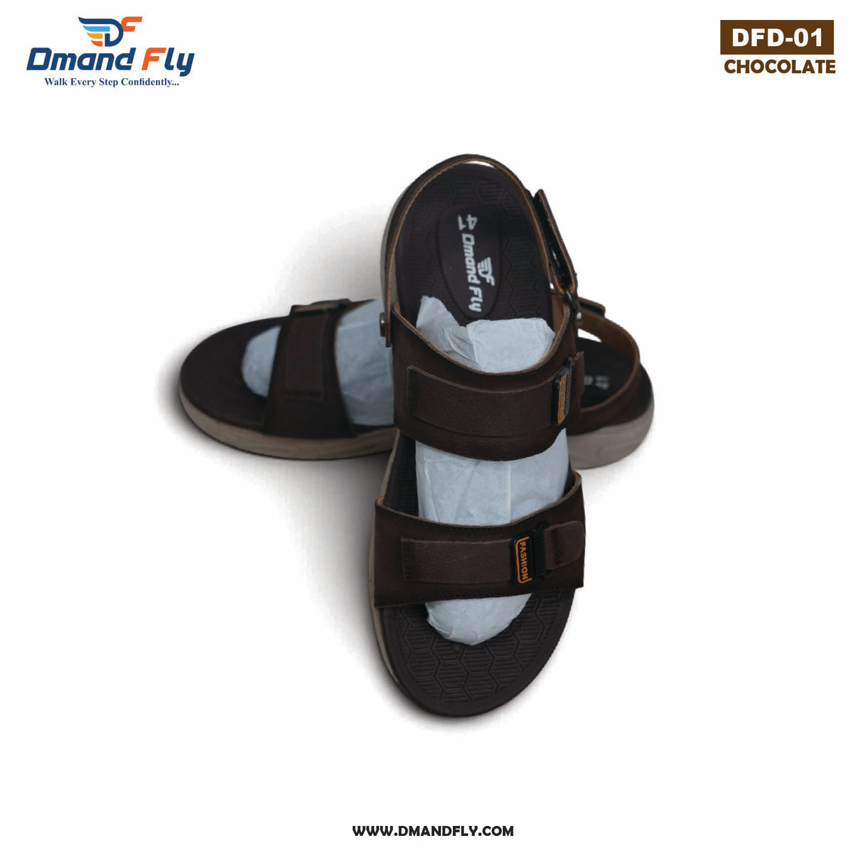 DFD-01 Original Leather Sandal  (Chocolate)