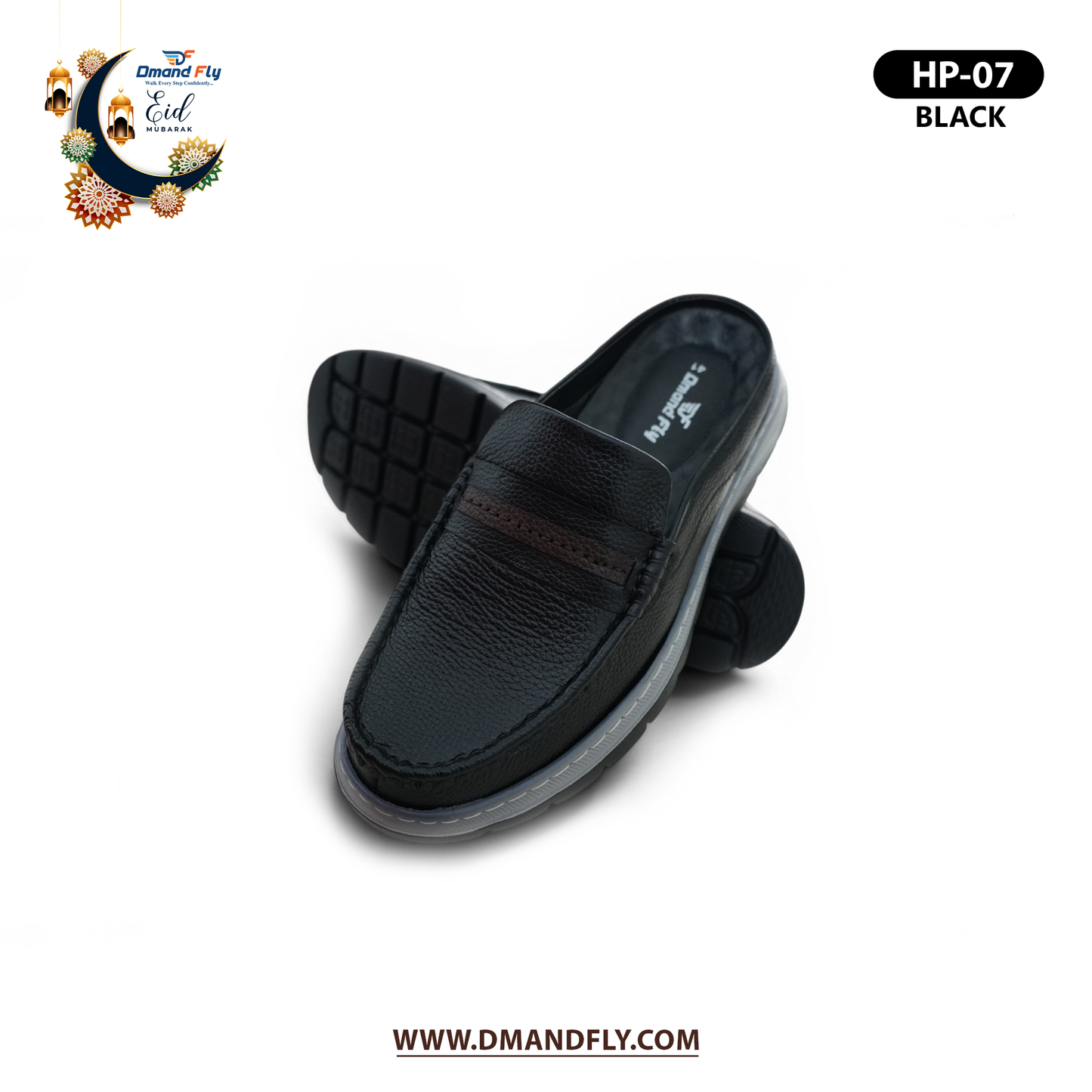 HP-07 Primium Quality Half Shoe (Black)
