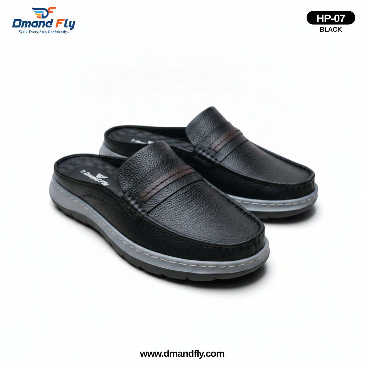 HP-07 Primium Quality Half Shoe (Black)